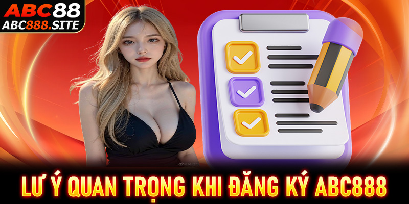 Những lưu ý quan trọng khi đăng ký tài khoản Abc888